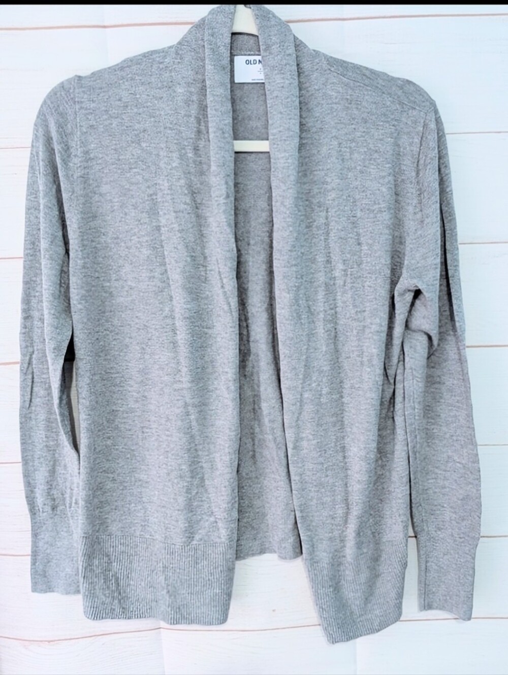 Nwot Old Navy Lightweight  Light Gray Knit Open Front Cardigan Size Small